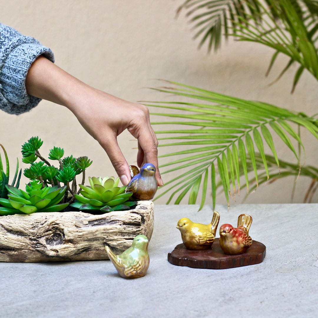 ceramic birds showpiece