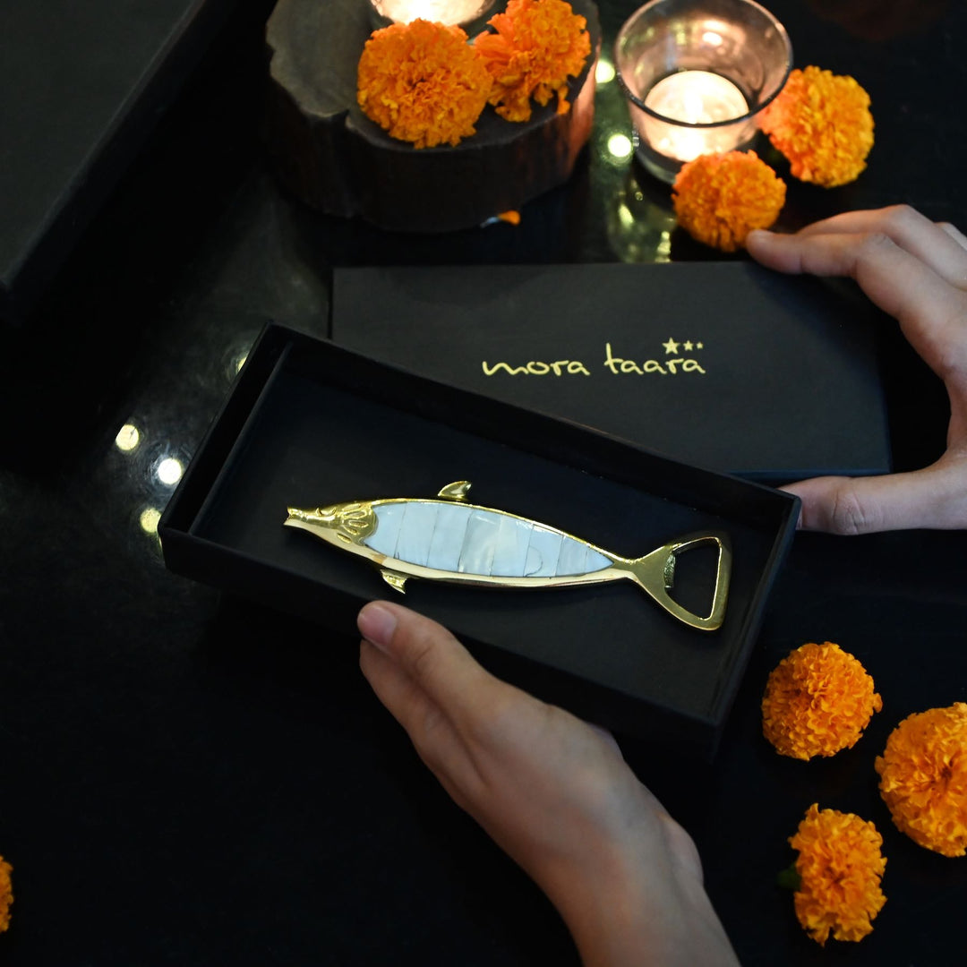 golden brass bottle opener