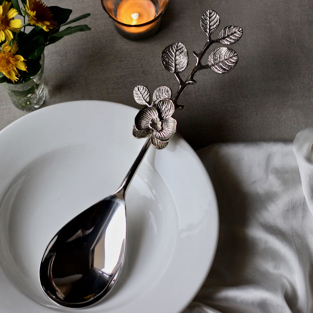 stainless steel serving spoon