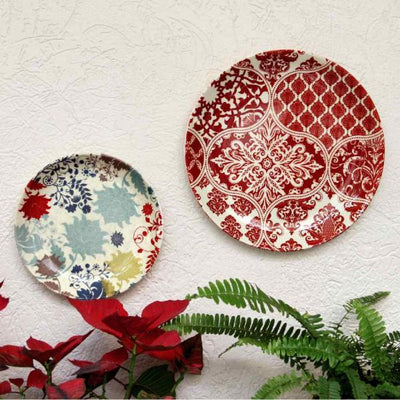 floral decorative wall plates