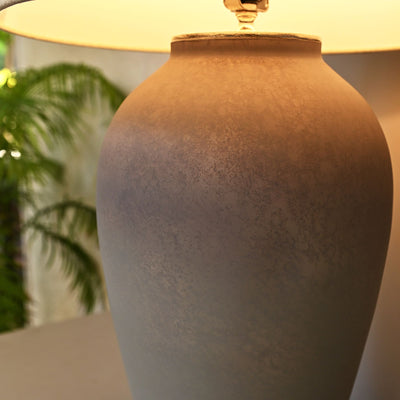 grey glass table lamp