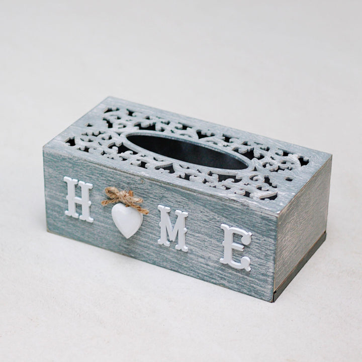 wooden tissue box