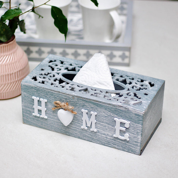 wooden tissue box