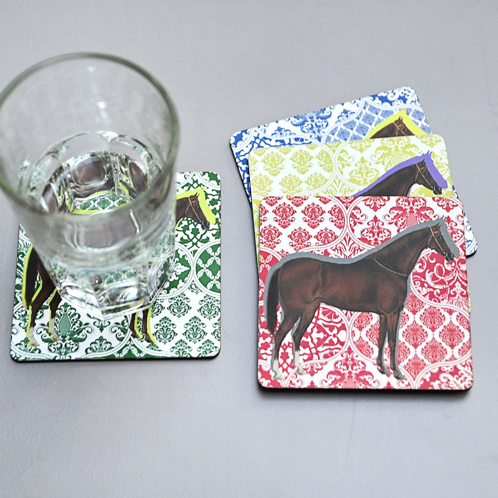 colourful square coasters