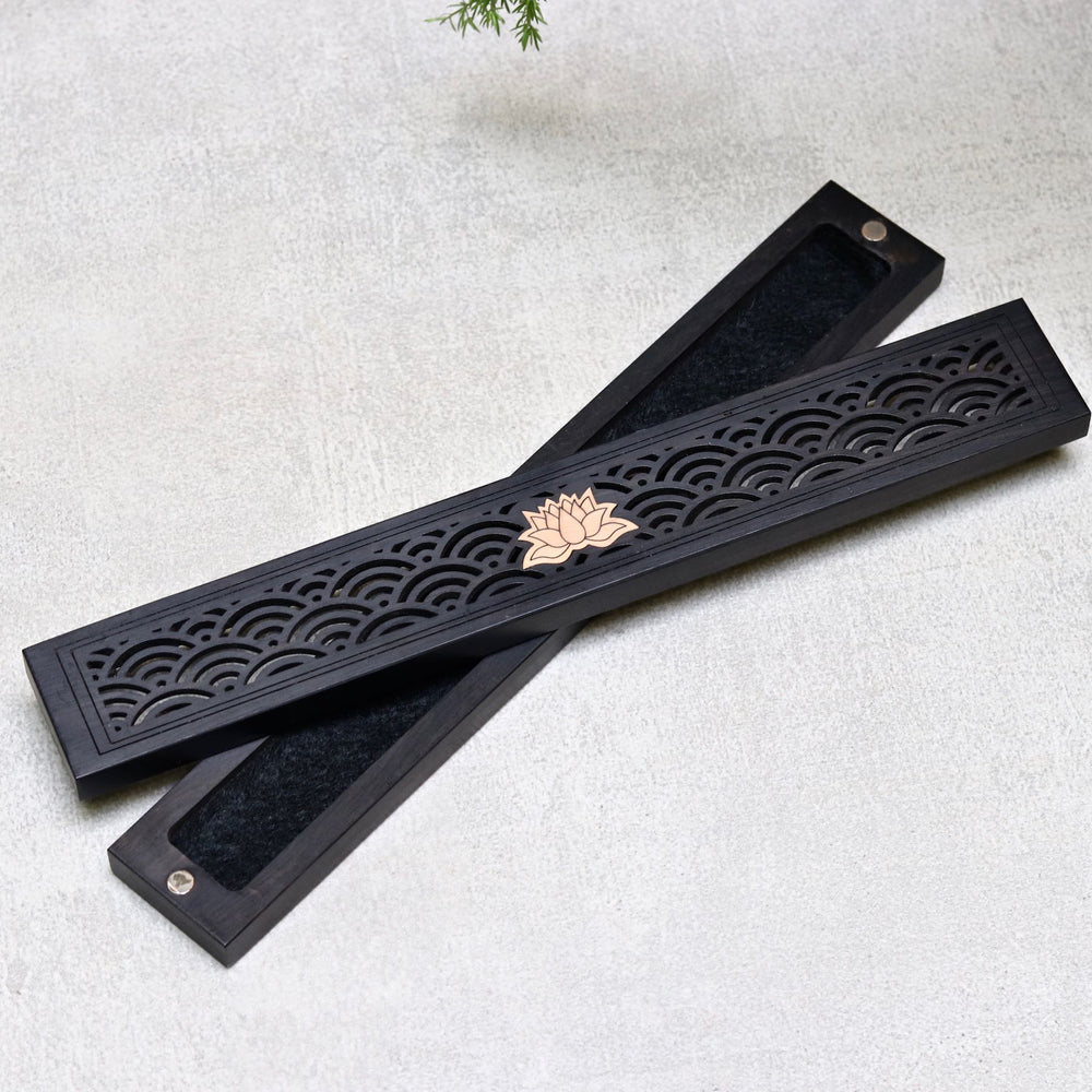 wooden incense stick box