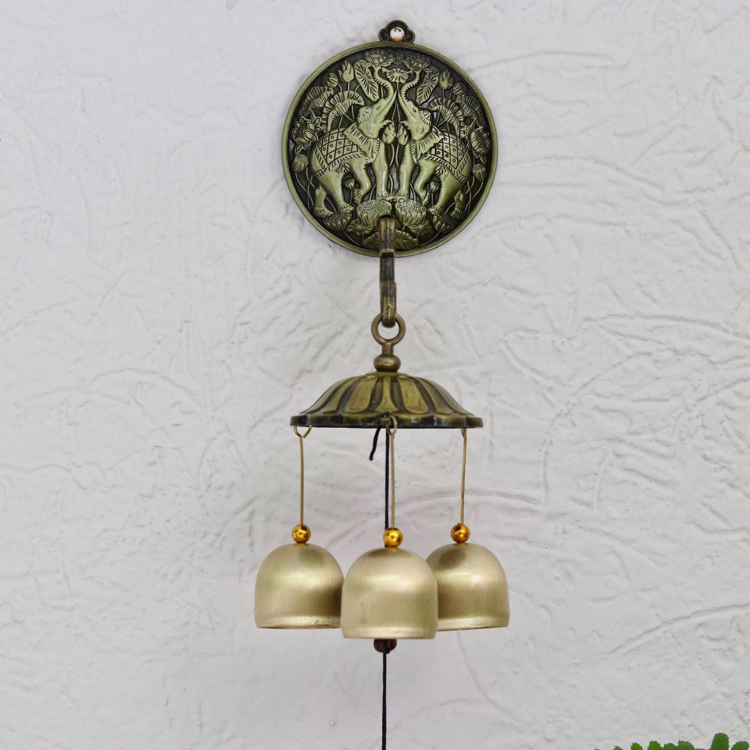 elephant metal windchime