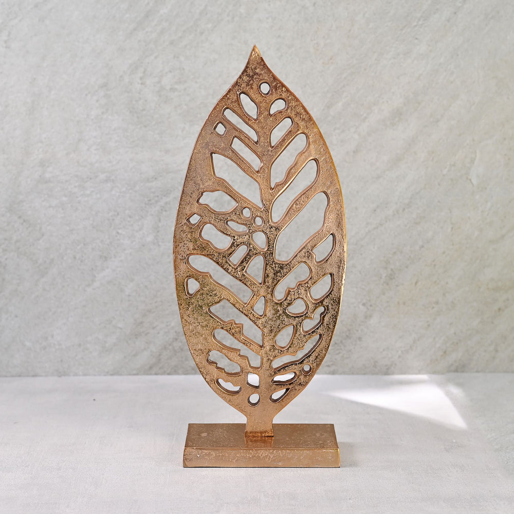 meta leaf showpiece with stand