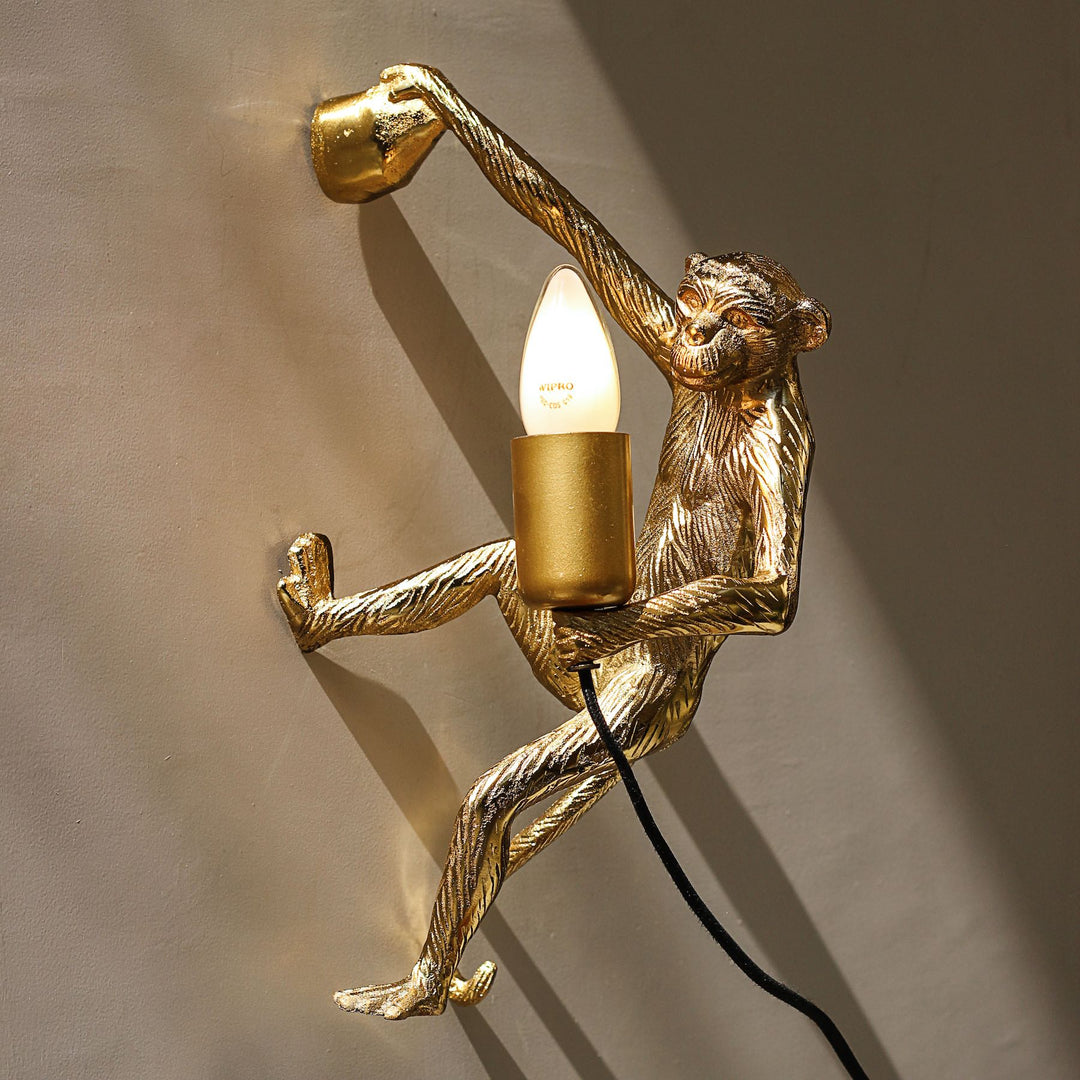 golden monkey wall lamp