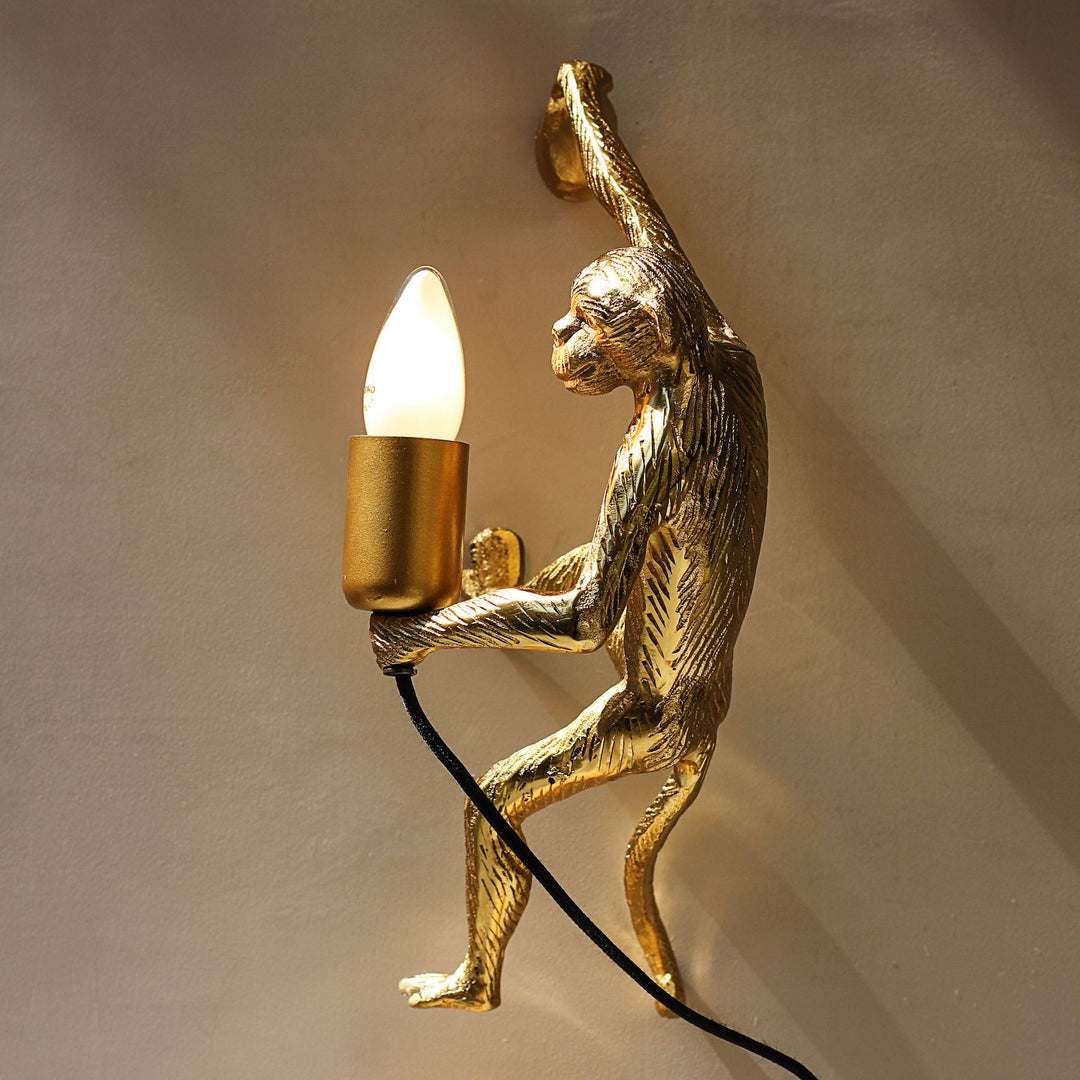 golden monkey wall lamp