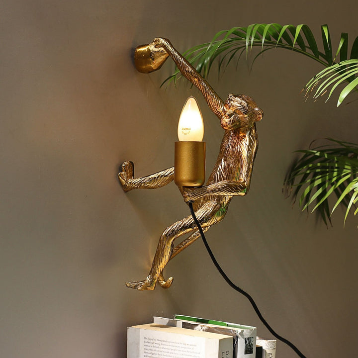 golden monkey wall lamp