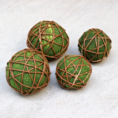 cane and artificial moss balls