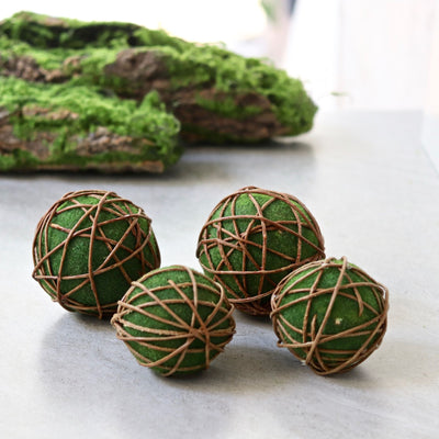 cane and artificial moss balls