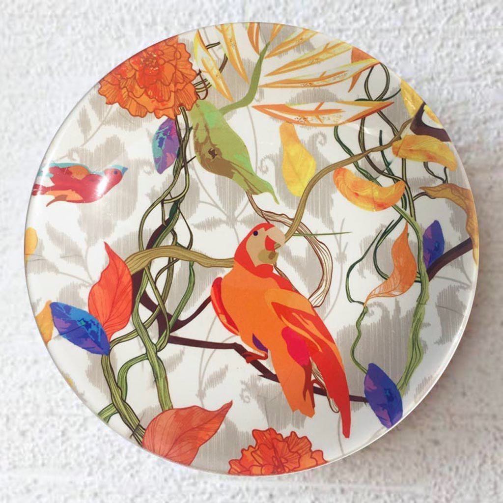 Parrot Decorative Ceramic Wall Plate