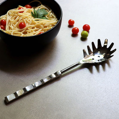 pasta server made of mother of pearl