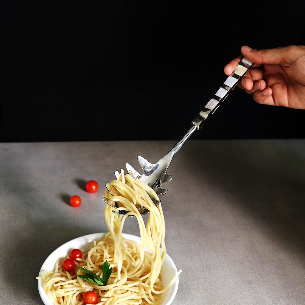 pasta server made of mother of pearl