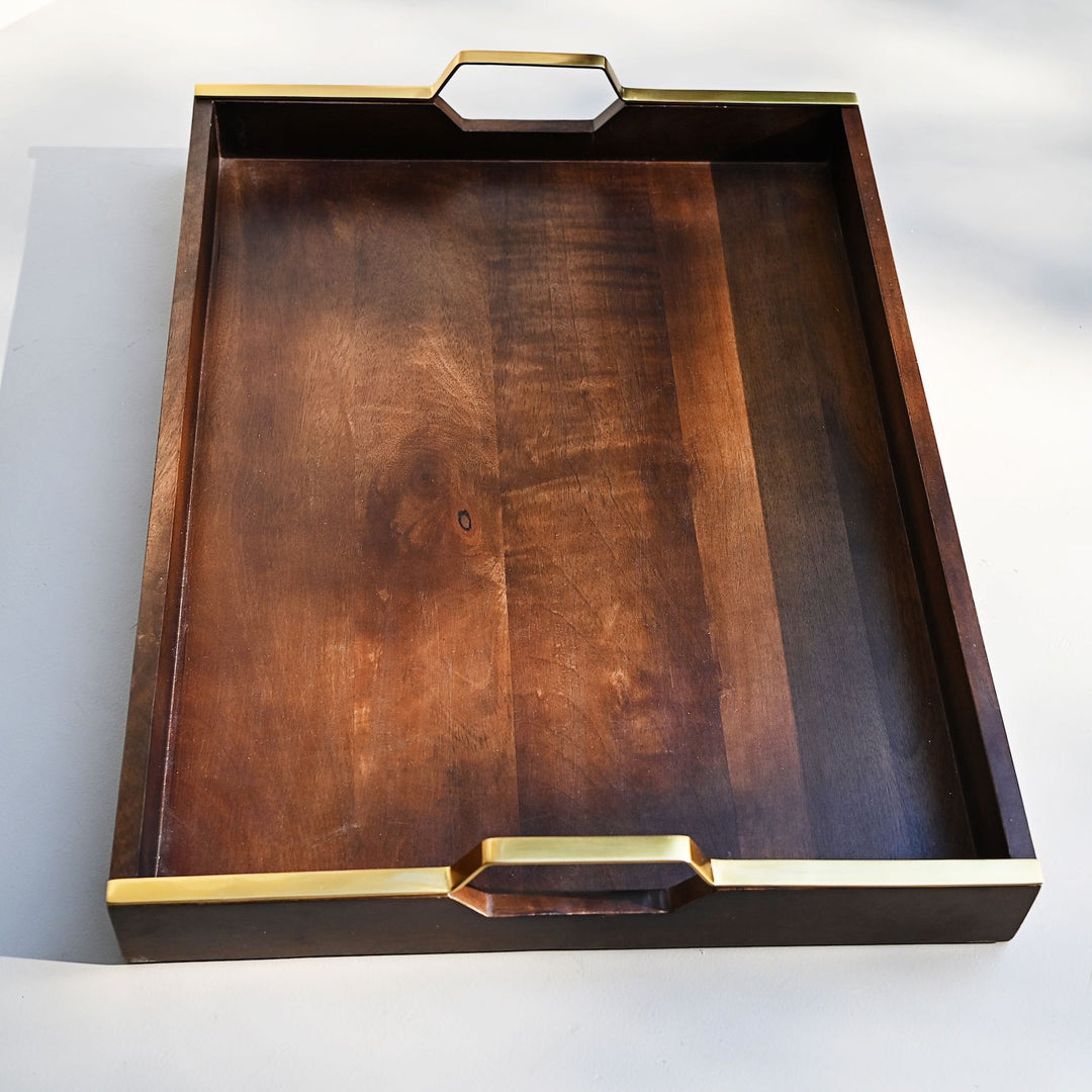 large wooden serving tray