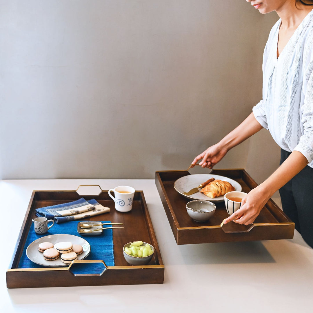 large wooden serving tray