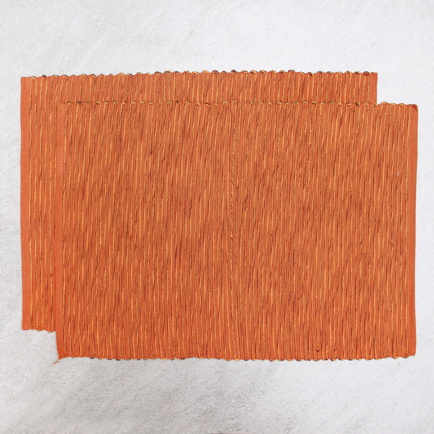 orange cotton table mat