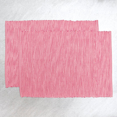 pink cotton table mat