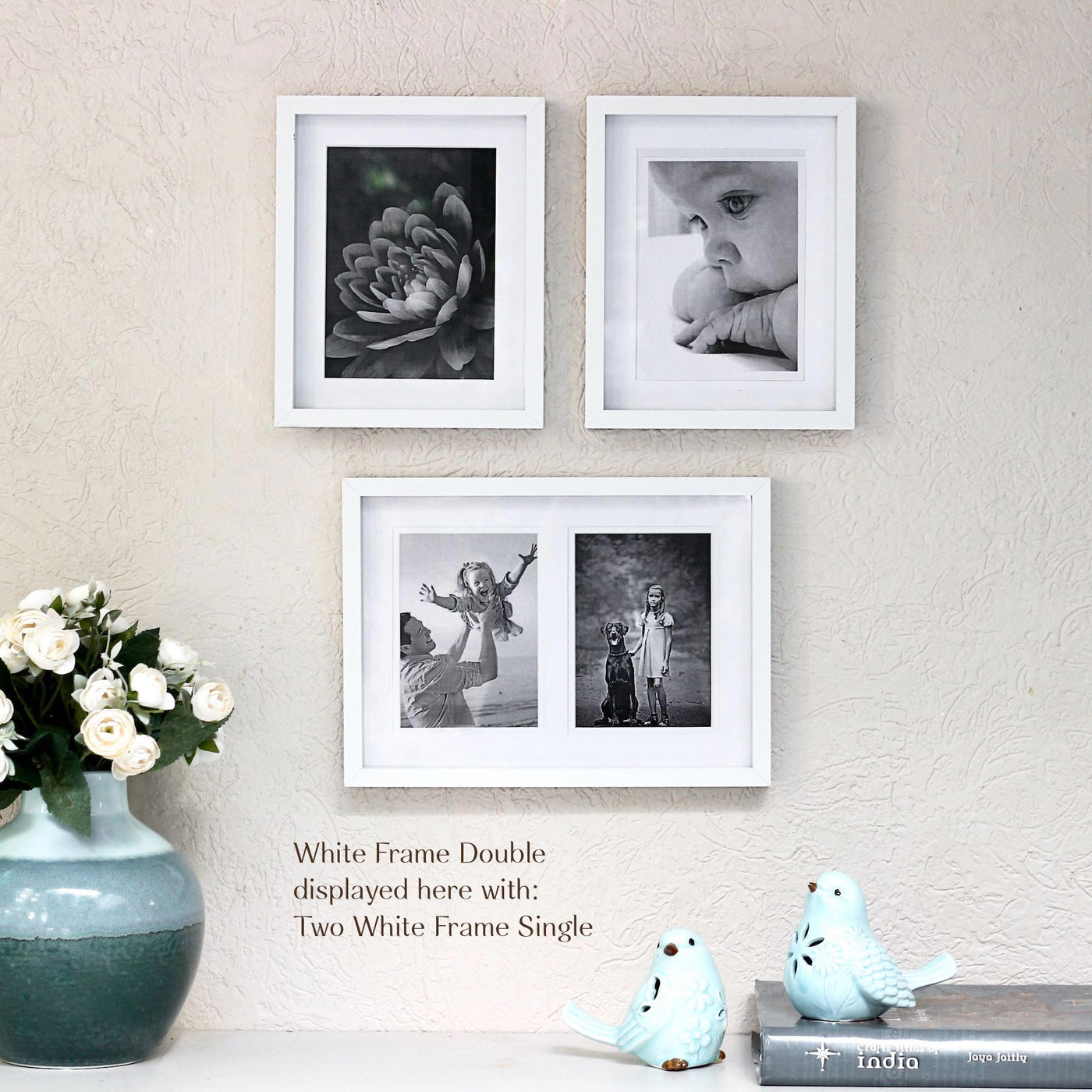 White Collage Photo Frame, Fits Two Photos of 5 X 7 Inches – Mora Taara