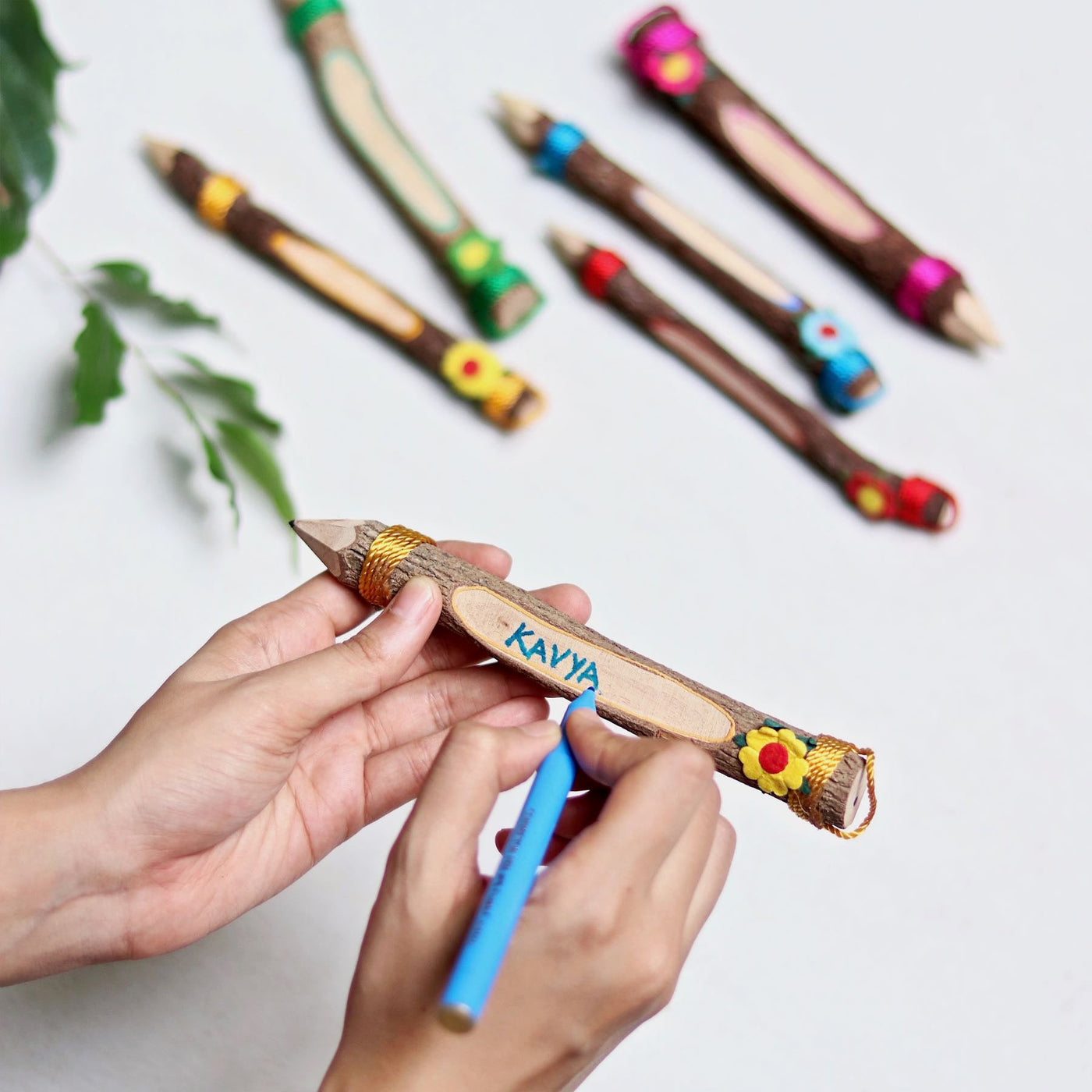 colourful wooden pencils