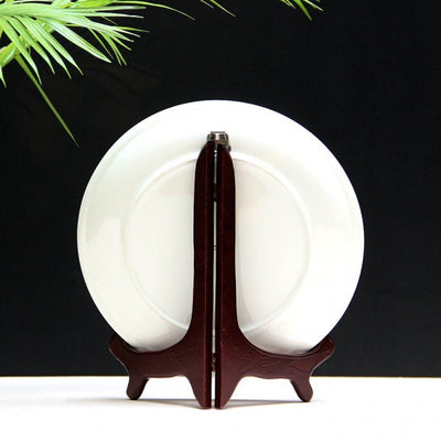 wooden plate holder stand for display