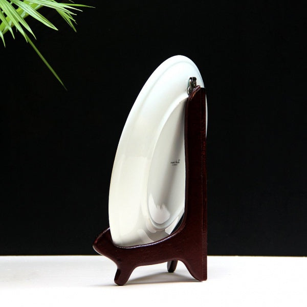 wooden plate holder stand for display
